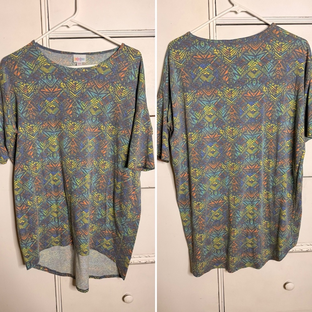 Colorful Geometric Pattern Top